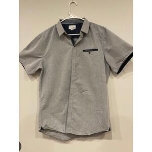 Craft + Flow Gray Casual Pocket Mens Short Sleeve Button Up Shirt Size XL